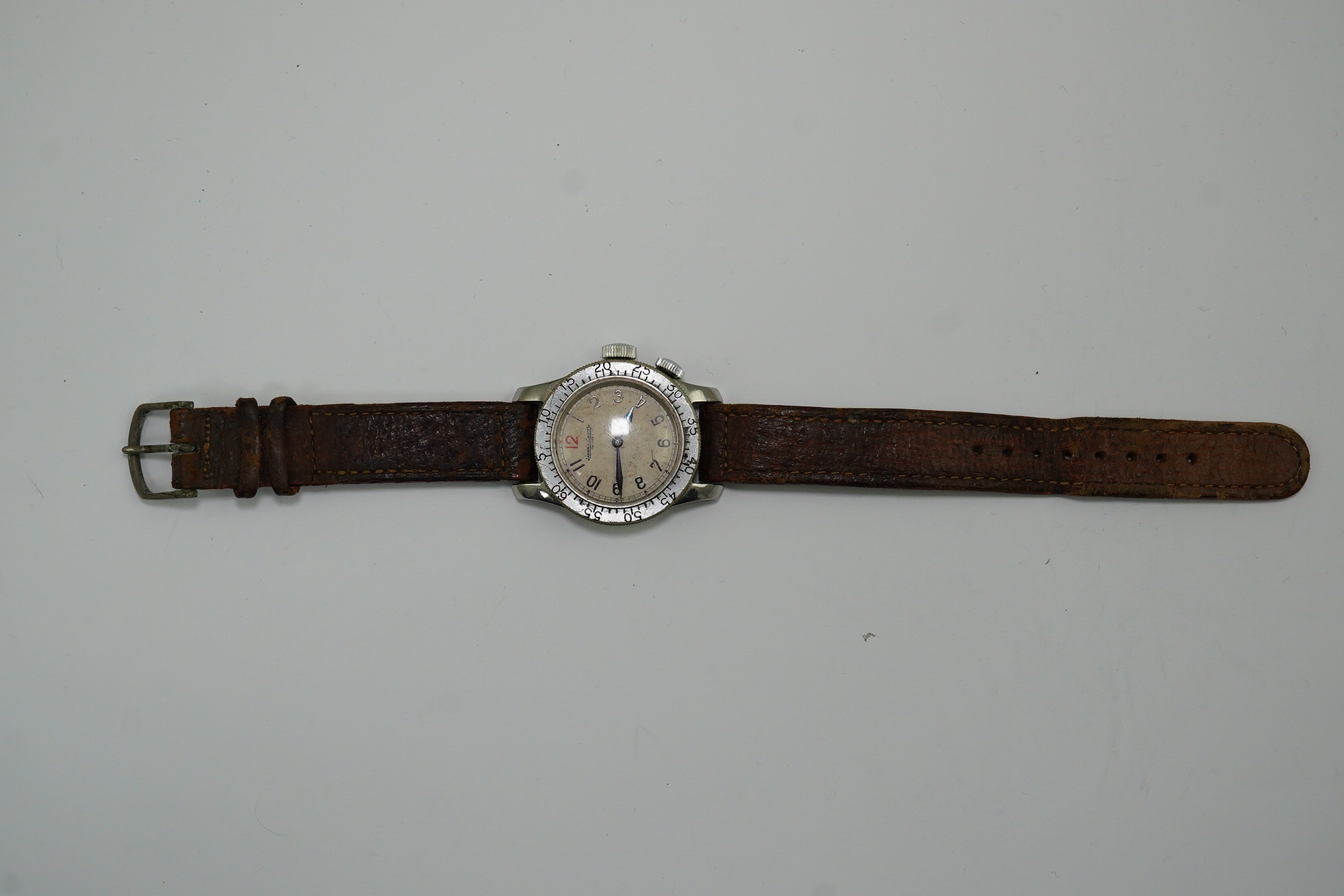 A gentleman's 1940's steel Jaeger LeCoultre pilot's manual wind wrist watch